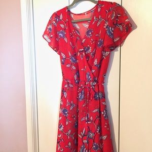 Red Floral Summer Dress